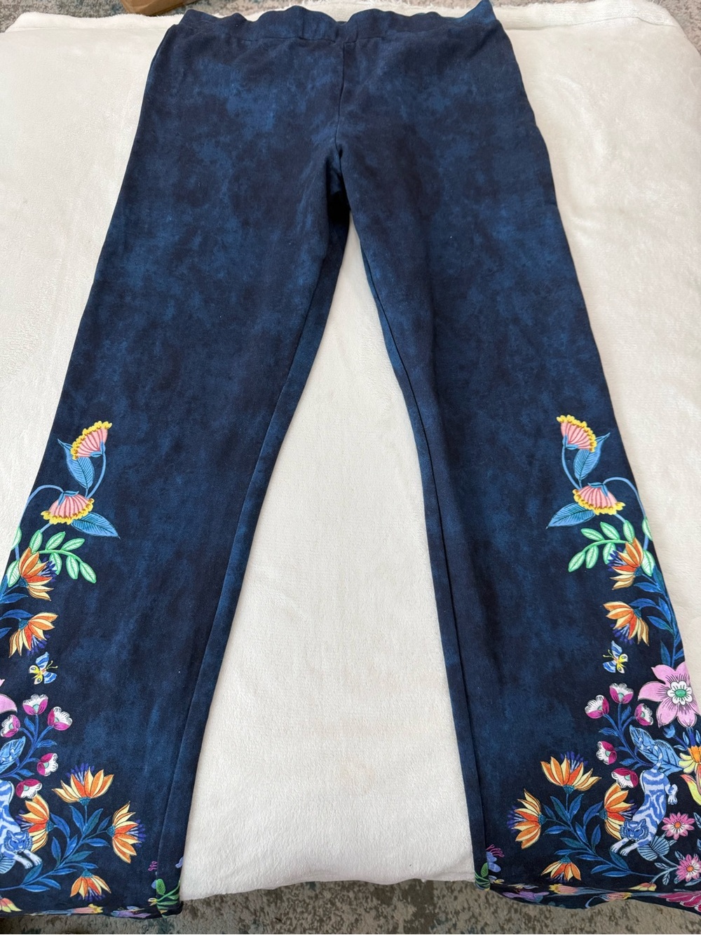 Johnny Was Elizabeth Knit Boot Baby Pant Size Medium Blue D80